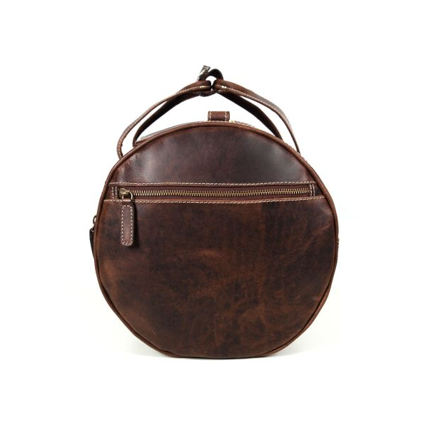 Cordoba Leather Barrel Bag - Brun