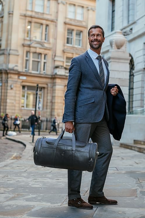 Cordoba Leather Barrel Bag - Brun